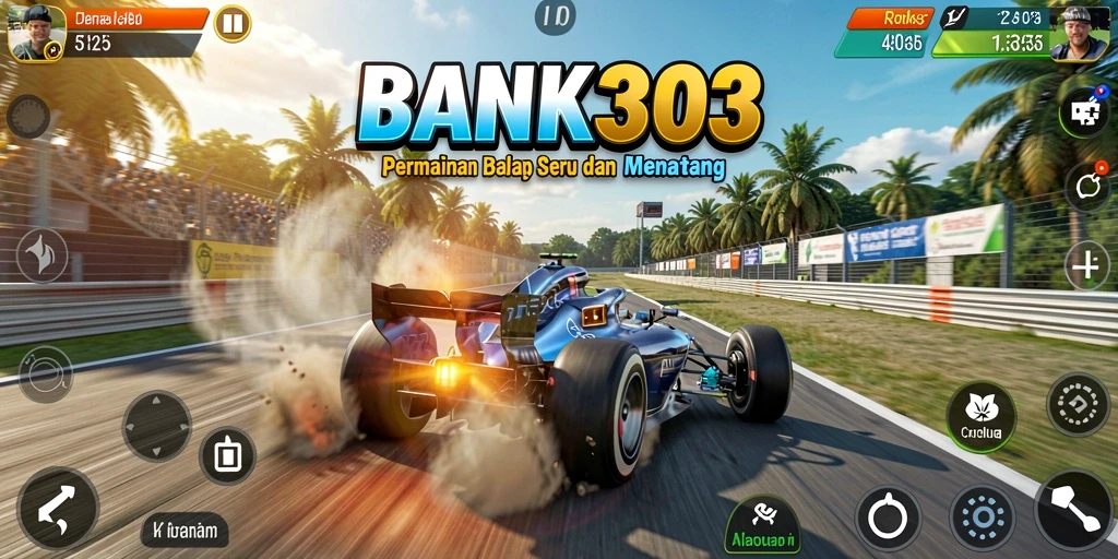 Tampilan menarik dari balapan dalam BANK303 dengan grafik realistis.