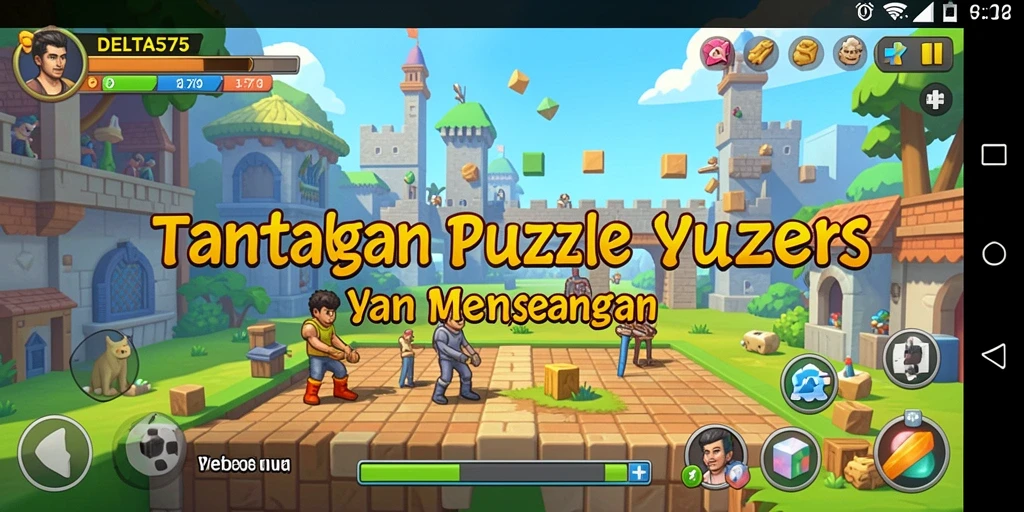 Tampilan gameplay DELTA575 yang menantang dan menarik.