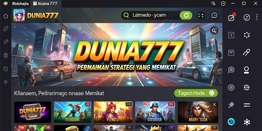 Screenshot gameplay DUNIA777 menampilkan pertempuran strategi yang seru.