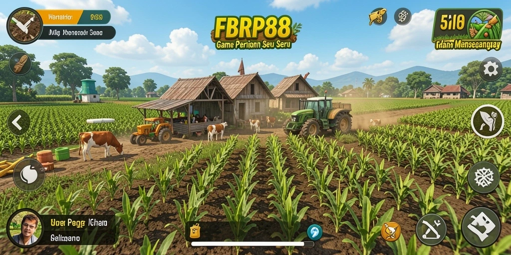 Tampilan gameplay Farming yang menarik dan interaktif dalam FBRP88.