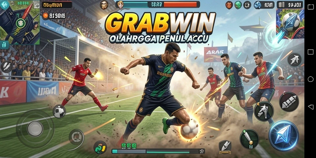Tampilan gameplay yang menegangkan dan seru di GRABWIN.