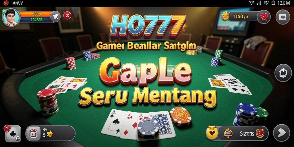 Screenshot gameplay HO777 yang menunjukkan keseruan Gaple.
