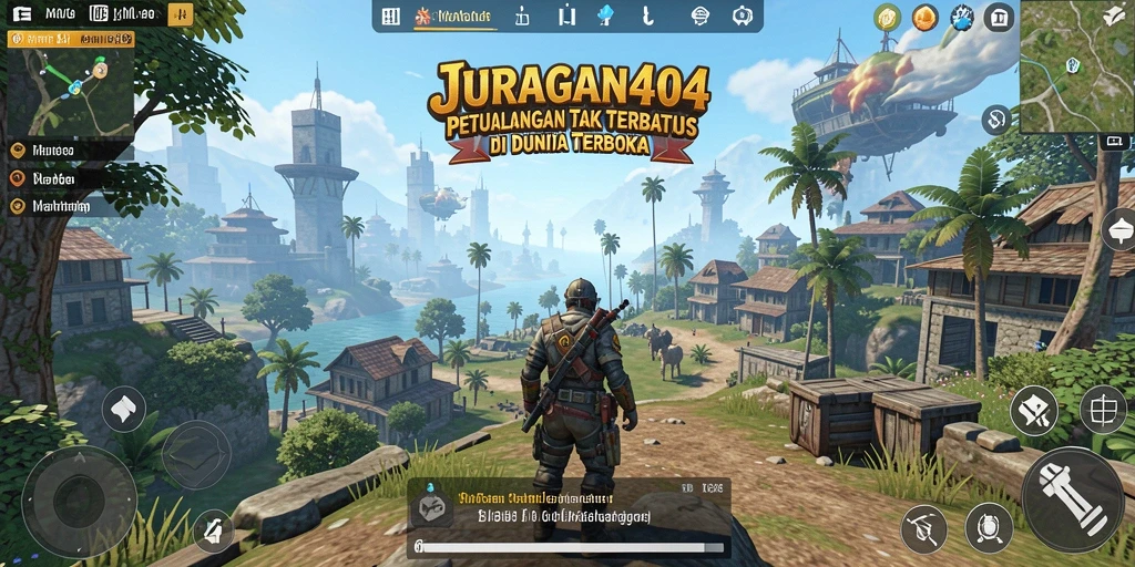 Tampilan gameplay Open World yang mendebarkan di JURAGAN404.