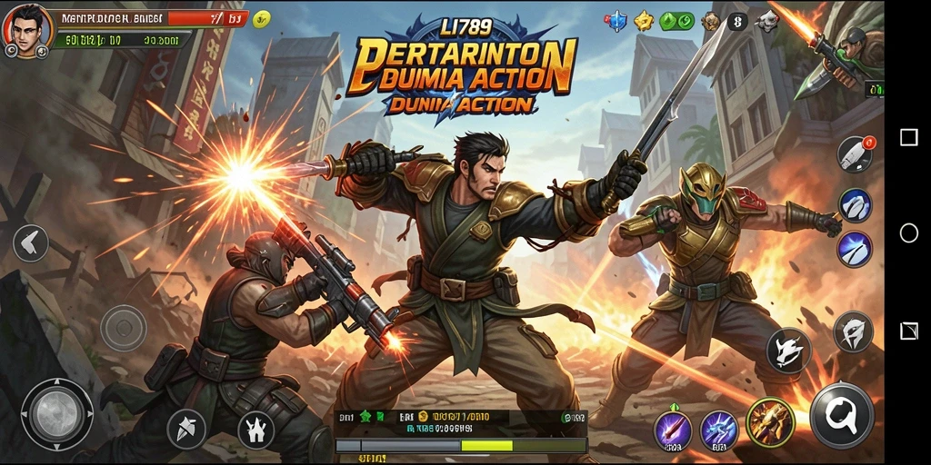 Tangkapan layar gameplay LI789 menunjukkan pertarungan action yang intens.