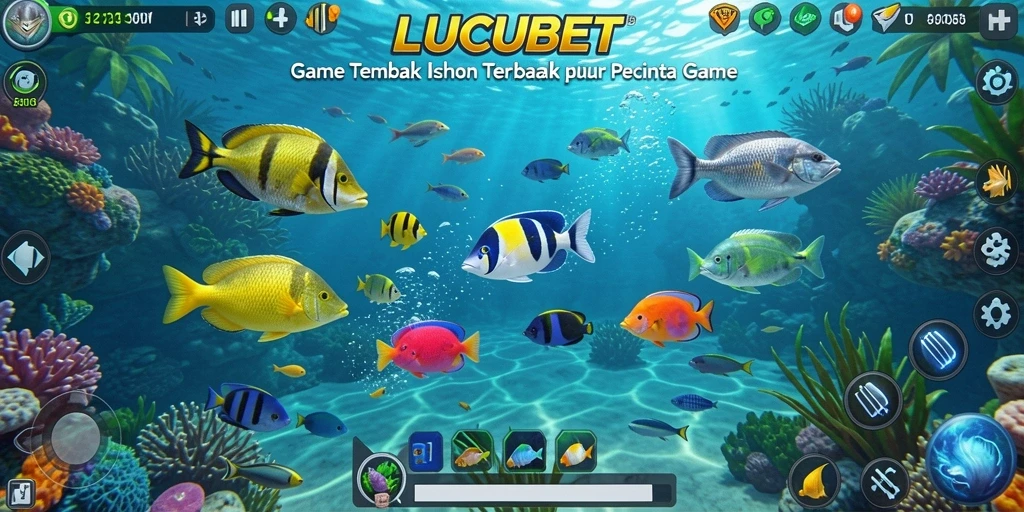 Gameplay LUCUBET yang seru dan penuh warna dalam Tembak Ikan.