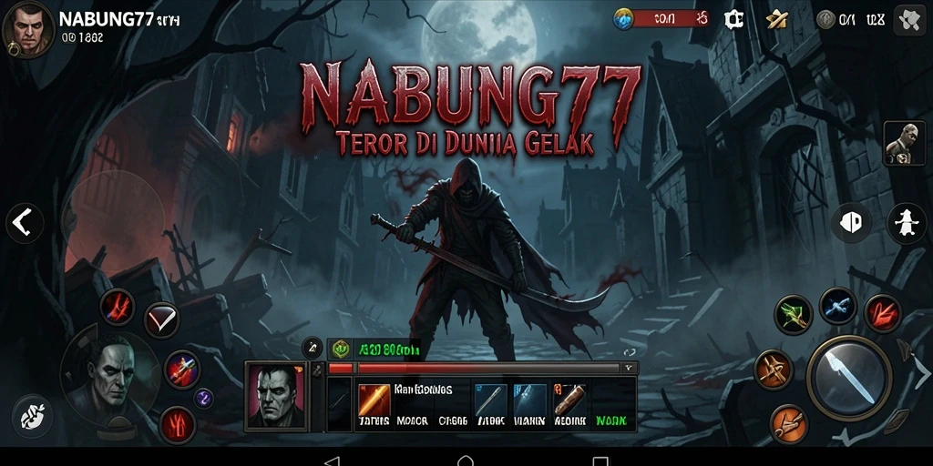 Screenshot menampilkan momen menegangkan dalam gameplay NABUNG77.