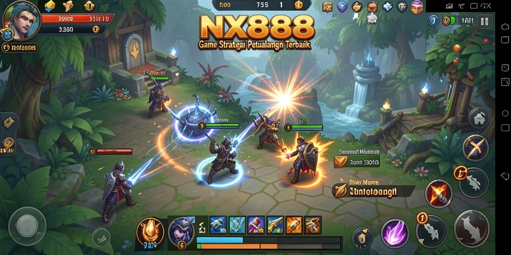 Tampilan gameplay menarik dari NX888 dengan elemen strategi.