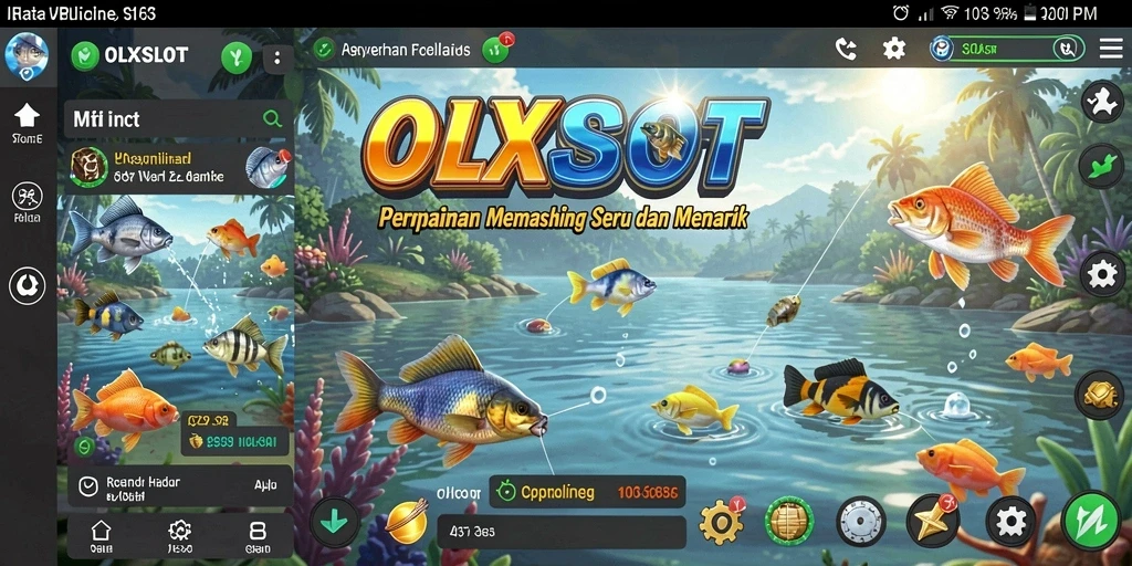 Tampilan gameplay <strong>OLXSLOT</strong> yang menawan dengan aksi memancing yang mengasyikkan.