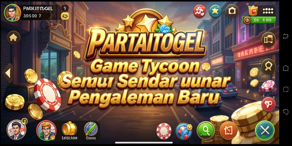 Gameplay seru PARTAITOGEL yang menampilkan manajemen bisnis Tycoon.