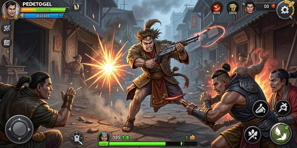 Tampilan gameplay PEDETOGEL yang mengesankan dalam aksi seru.