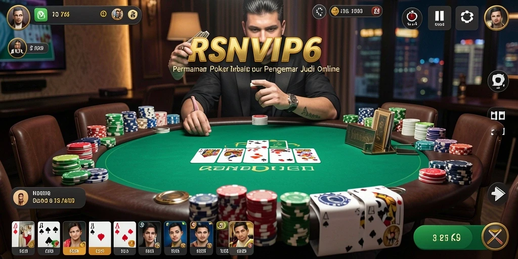 Tampilan permainan Poker yang mendebarkan di RSNVIP6.
