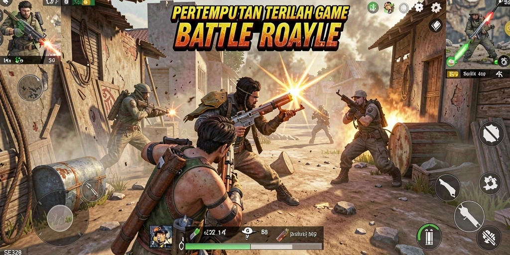 Gameplay SE328 dengan pertempuran intens di pulau yang luas.