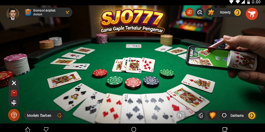 Tampilan gameplay Gaple yang seru dan interaktif di SJO777.