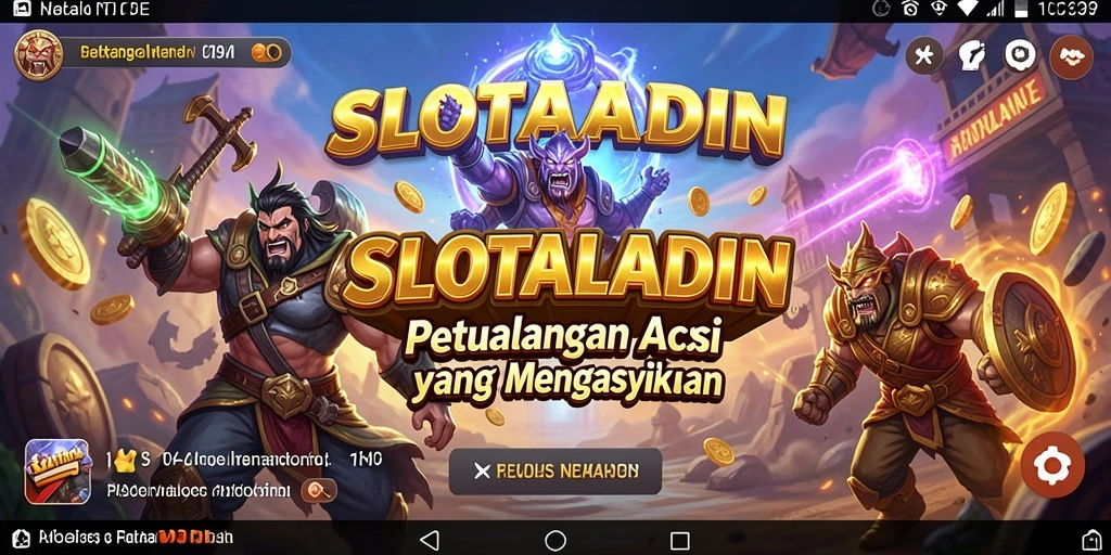 Tampilan permainan SLOTALADIN yang mendebarkan dan penuh aksi.