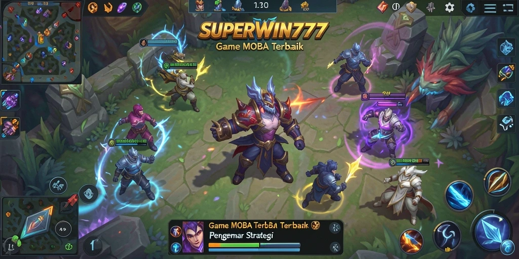 Tampilan gameplay menarik dari SUPERWIN777 yang menampilkan aksi pertarungan tim.