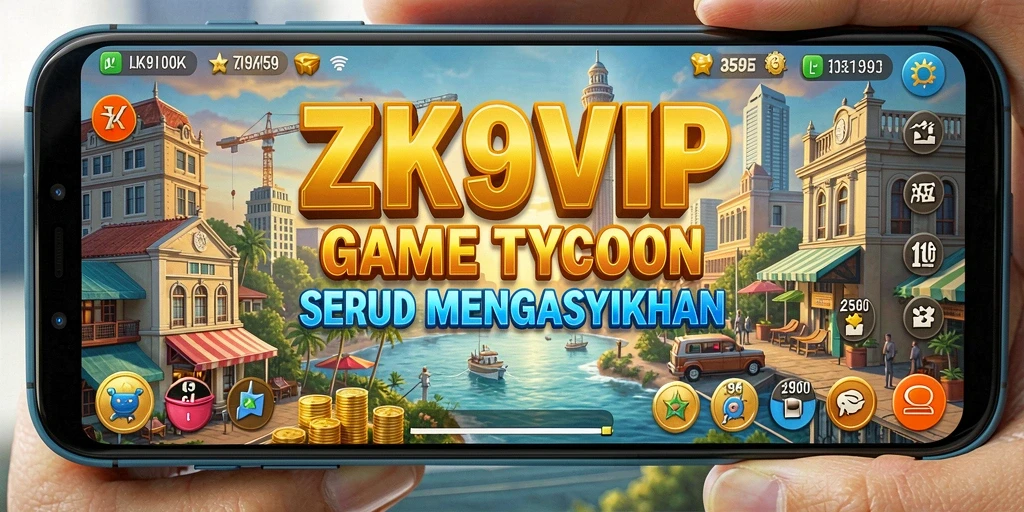 Screenshot gameplay <strong>ZK9VIP</strong> menunjukkan keseruan membangun bisnis Tycoon.