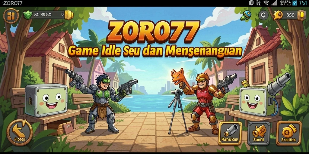 Tampilan gameplay ZORO77 yang menarik dan penuh warna.