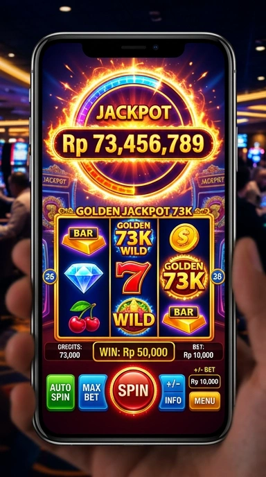 Tangkapan layar beranda aplikasi 73k.